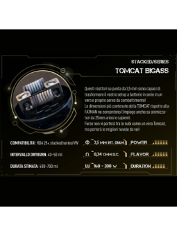 Breakill's Alien Lab - Stacked Series - TOMCAT BIGASS 0.34ohm ID 3,5mm 160-200W - 2 PEZZI