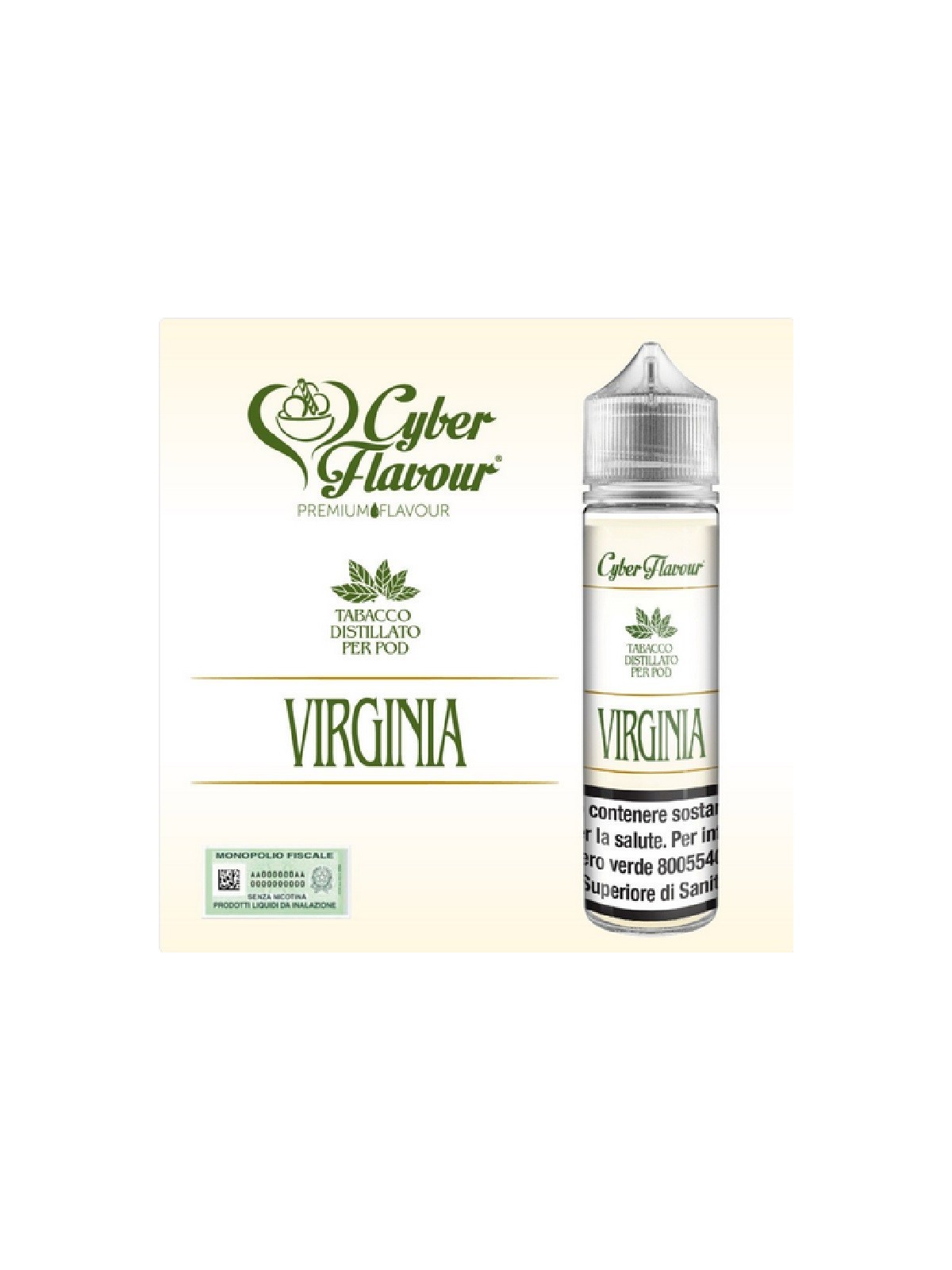 SHOT - Cyber Flavour - Tabacco Distillato per Pod - VIRGINIA - aroma 20+40 in flacone da 60ml