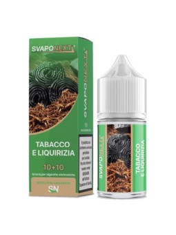 MINI SHOT - SvapoNext - Starter Flavour - TABACCO E LIQUIRIZIA - aroma 10+10 in flacone da 30ml