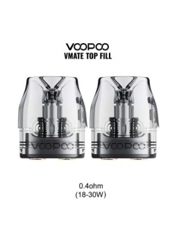 Voopoo - VMATE TOP FILL POD DI RICAMBIO da 0,4ohm - 2 Pezzi