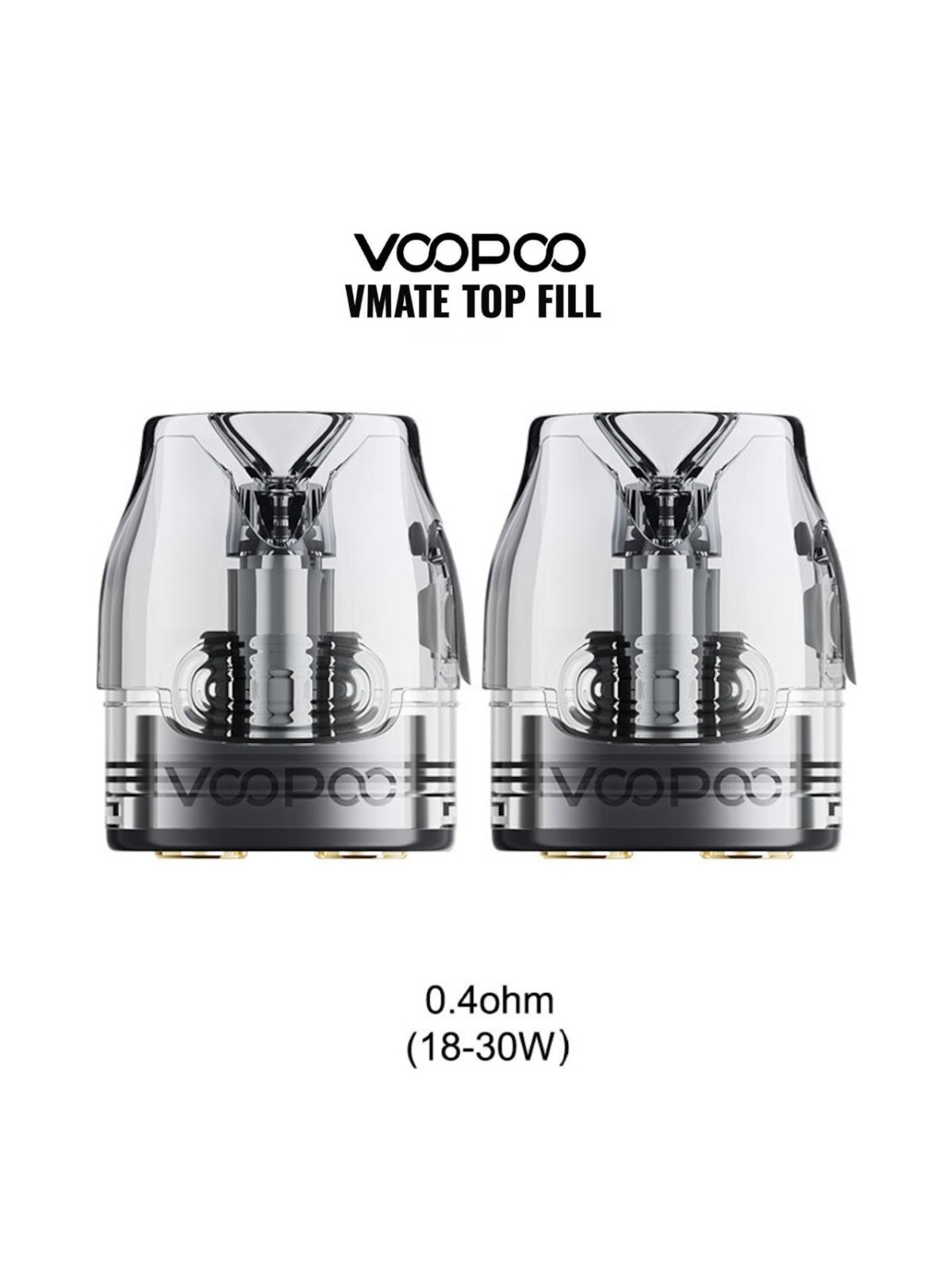 Voopoo - VMATE MAX TOP FILL POD DI RICAMBIO da 0,4ohm - 2 Pezzi