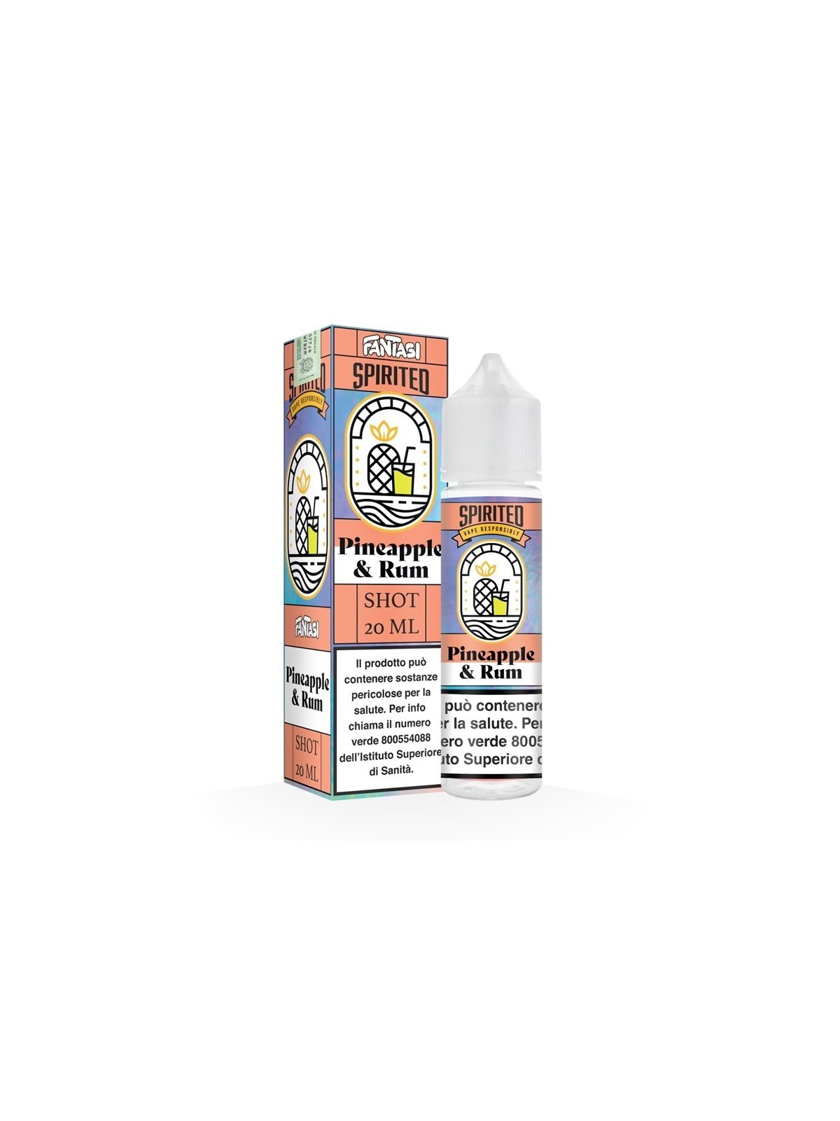 SHOT - Fantasi - Spirited - PINEAPPLE & RUM - aroma 20+40 in flacone da 60ml