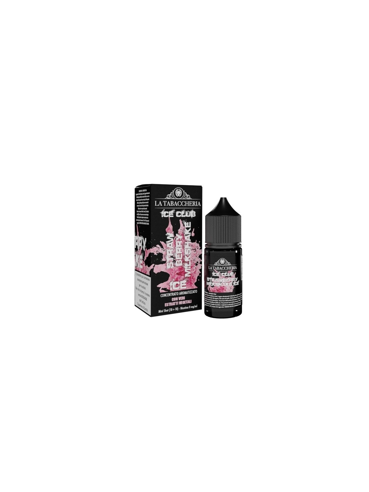 MINI SHOT - La Tabaccheria - Ice Club - STRAWBERRY MILKSHAKE ICE - aroma 10+10 in flacone da 30ml
