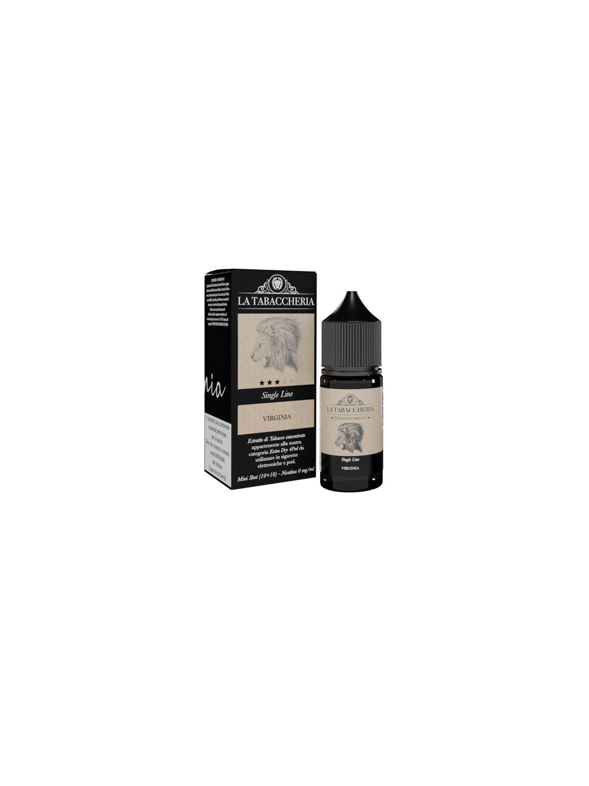 MINI SHOT - La Tabaccheria - Extra Dry 4Pod Single Line - VIRGINIA - aroma 10+10 in flacone da 30ml